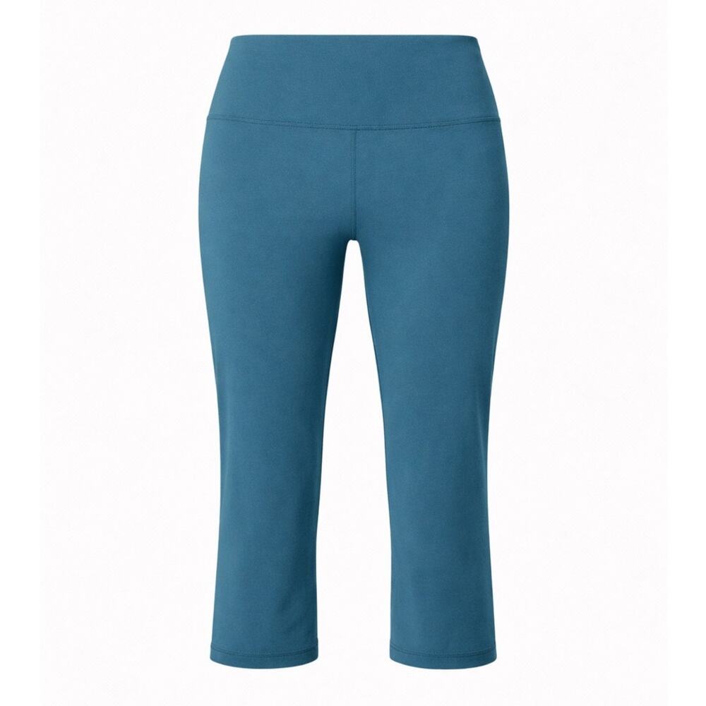 Athleta Transcend Capri Leggings Teal Blue Mid-Rise Stretch - Size Medium